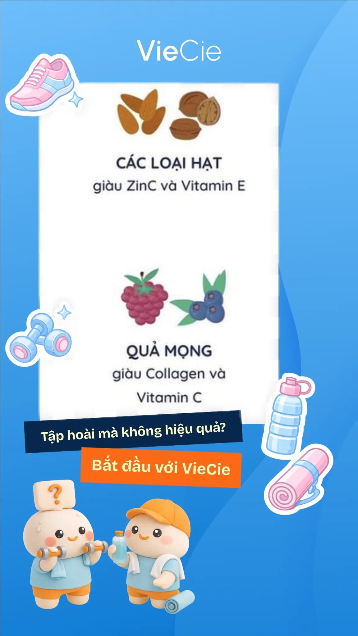 Tập hoài mà không hiệu quả? Các loại hạt, thực phẩm tốt cho giữ dáng